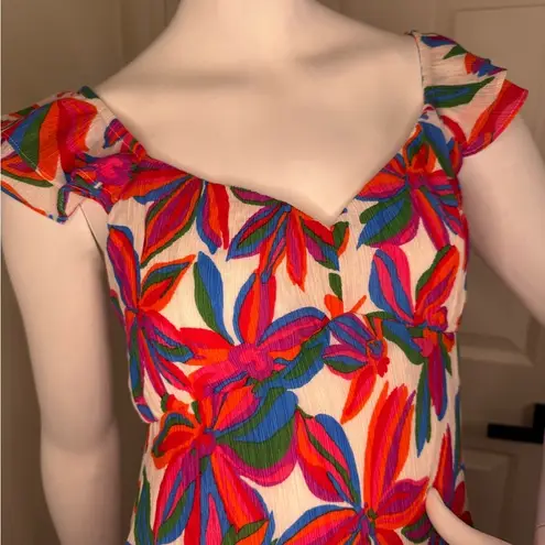 Skies Are Blue Red and White Sleeveless Maxi Sundress Size Small. #151