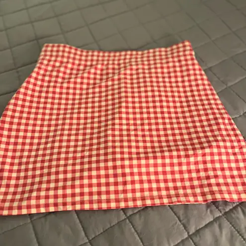 J. McLaughlin Pink and White Checkered CC Gingham Skirt women’s Medium