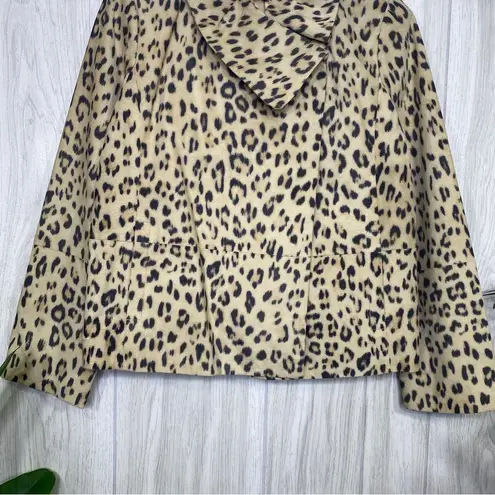 Chico's NEW  Animal Print Genuine Leather Jacket size 0 (S Small) NWT