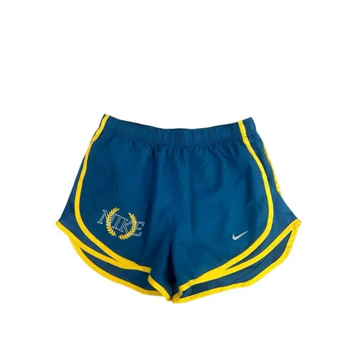 Nike  Women's M 3" Dri-FIT Icon Tempo Lined Running Shorts Blue/Yellow Athletic