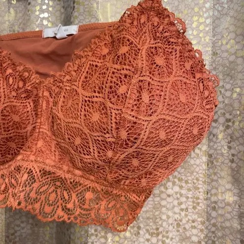 Maurice's Maurice’s Burnt Orange Vintage Lace Bralette, Large