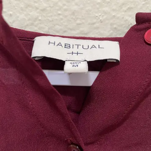 Habitual  maroon drapey layered blouse