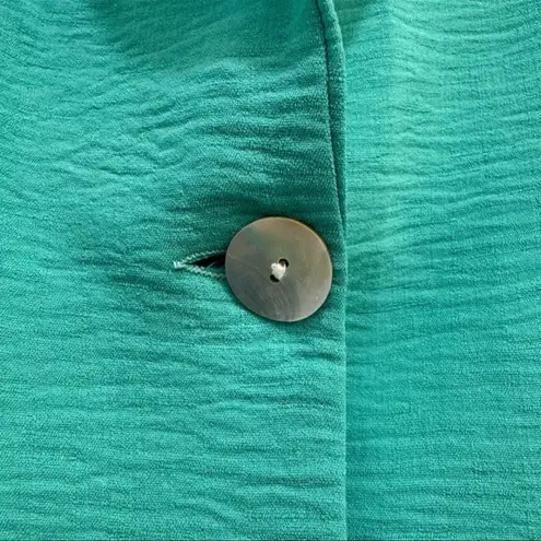 Oo La La Turquoise Textured Blazer | Size 8 | Single Button Blue