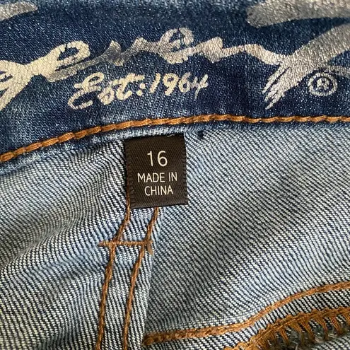 Seven 7 Blue Jeans 34x29 Pearls High Rise Skinny Tag Size 16