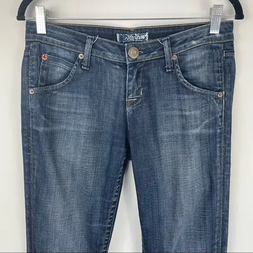 Hudson Jeans  Relaxed Straight Distressed Cuffed Dark Wash Jeans Sz 26