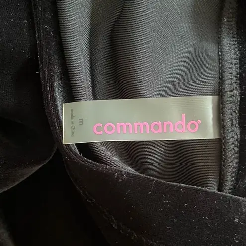 Commando  Velvet Crewneck Sweatshirt Smocked Medium Black thumbnail 5