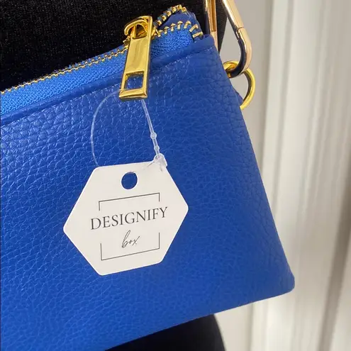 Designify Box Cobalt Blue Crossbody Bag with Adjustable Strap
