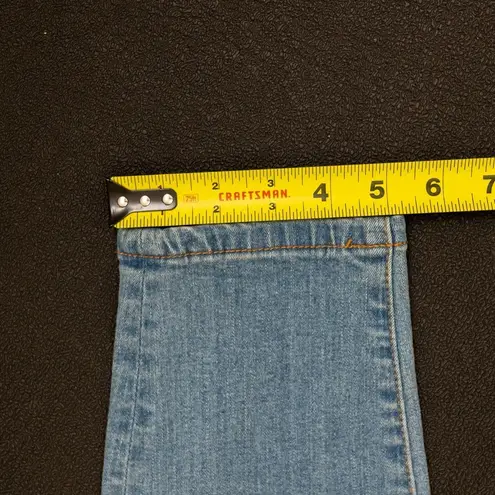 Bongo  Womens Size 12 Blue Skinny Leg Patch Light Wash Cotton Blend Stretch Jeans