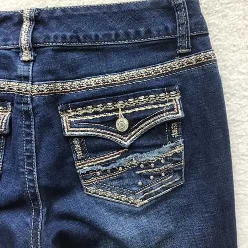 Maurice's  SIZE 3/4 BLUE BLING CROP JEANS