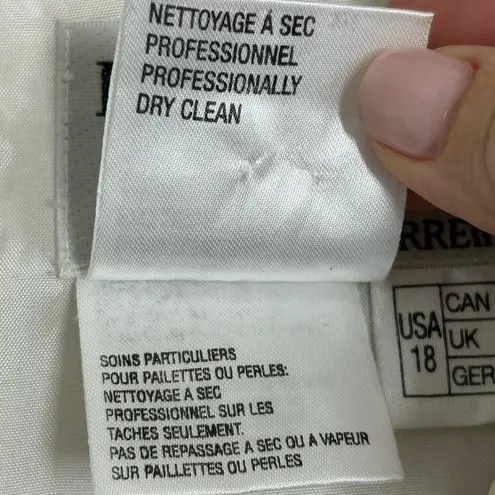 Vintage Daymor Couture Cream Beaded Formal Gown with Attached Jacket size 18