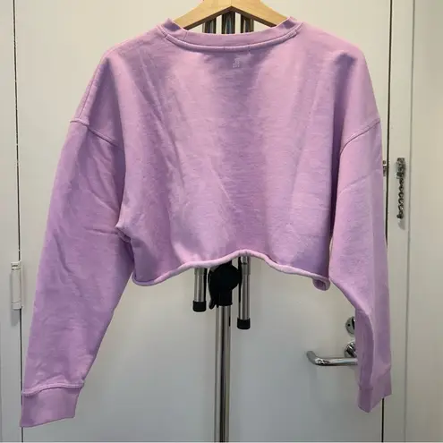 We Wore What Cropped Sweatshirt in Lilac