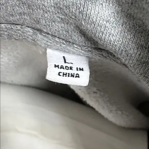 Dunderdon Knee Length Gray Fleece Coat Large