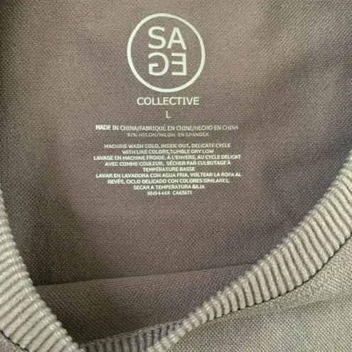 Sage Collective Mesh Boxy Seamless Tank