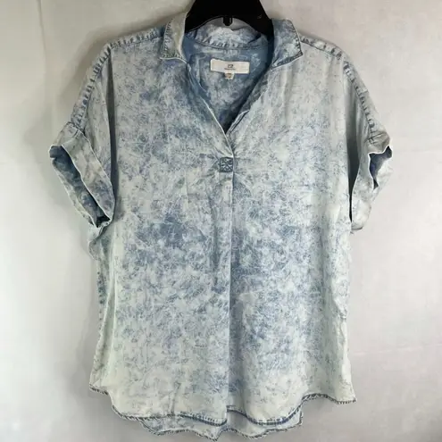 Thread and Supply  Short Sleeve Acid Wash Stonewash Top Women's Size Large