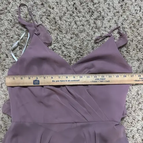 NWT RUFFLED STRAP CUTOUT WRAP MAXI DRESS IN DUSTY ROSE, 10