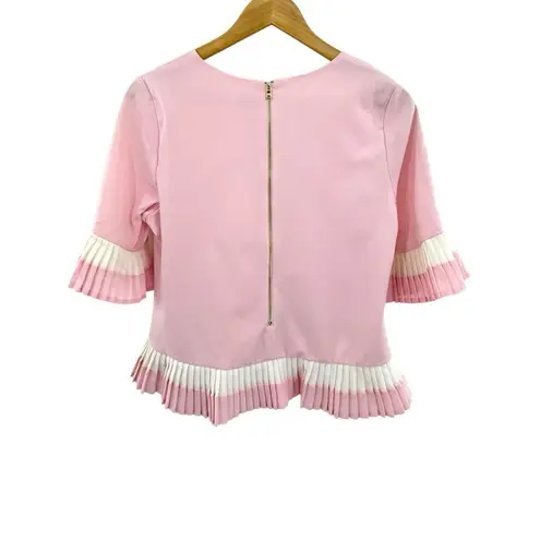 WHY DRESS Pink With Size Medium Accordion Pleated Back Zip Girly Feminine