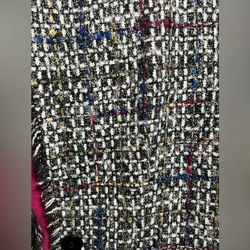 draper's & damon's Draper’s Damon’s Vintage Multicolor Fringed Jacket Tweed Blazer sz 16