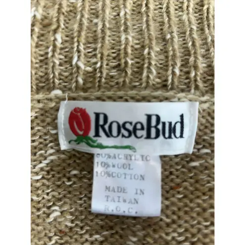 Rosebud Vintage 80s Women’s Coastal Grandma Cardigan Wool Blend Sweater Size L