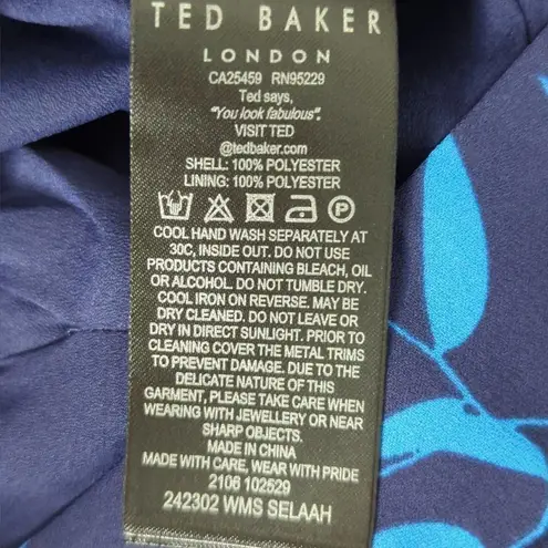 Ted Baker Selaah Bluebell Side Slit Skirt Blue Size 2