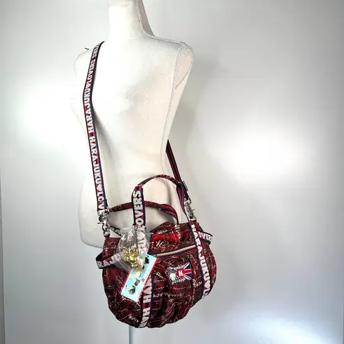 Harajuku Lovers Charming Crossbody Satchel Plaid Jack Print Bag Red