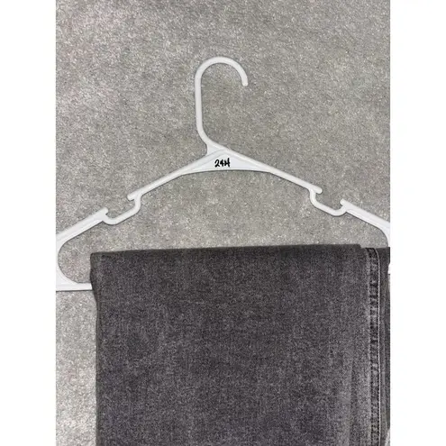 ardene 90s jeans size 09 30x31 high rise gray wash EUC Wide Leg Straight