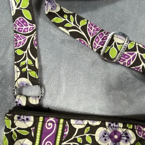 Vera Bradley Plum Petals Quilted Hipster Crossbody Bag Adjustable Strap Clean