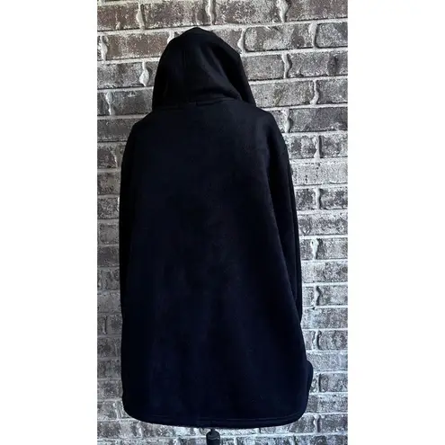 Cuddl Duds Black Hoodie Ladies 2XL Coat Sherpa Coatigan Fleece Lining Sn…