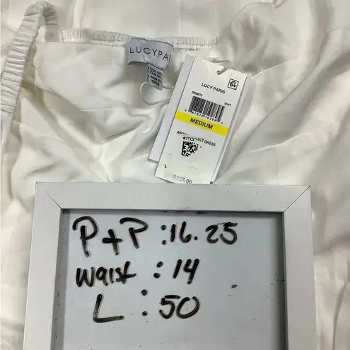 Lucy Paris Women's Anivah Corset Dress in White Size Medium NWT