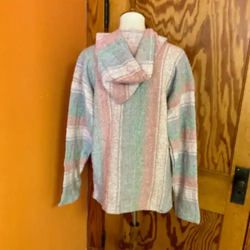 Vtg Y2K girly colors Baja hoodie Size L