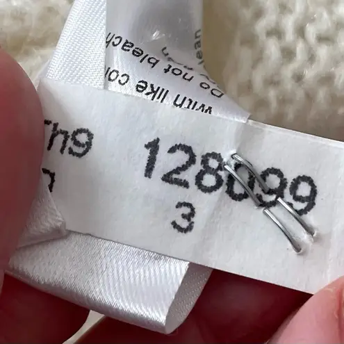 Gio & Gio white wool and mohair blend tiered sleeve sweater size S mad in Italy