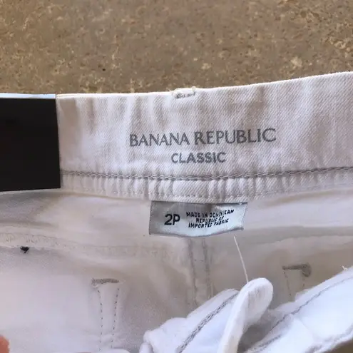 Banana Republic  NWT White Cropped Zipper Jeans