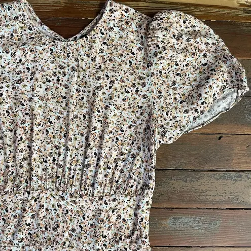 AFRM Jamie Floral Print Open Back Midi Dress