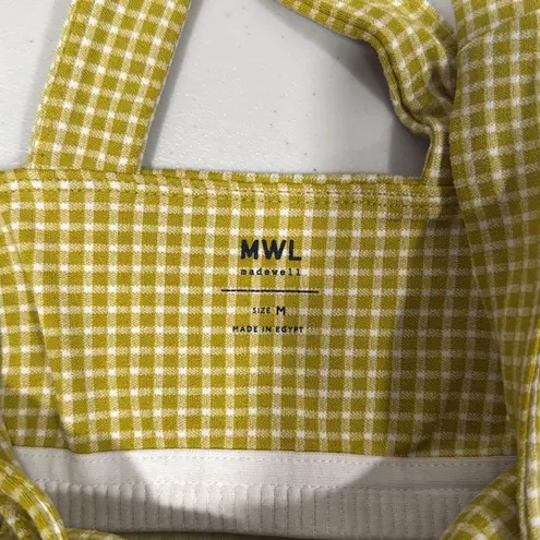 Madewell  Sangria Bra Gingham in Citrus Lime Size Med EUC