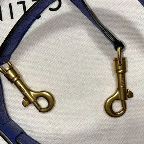 CELINE Authentic Leather/Calfskin Suede Trapeze Indigo Shoulder/Top Hand…