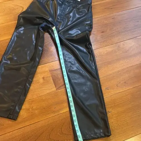 Abercrombie & Fitch  Vegan Leather The 90’s Straight Pants size 28