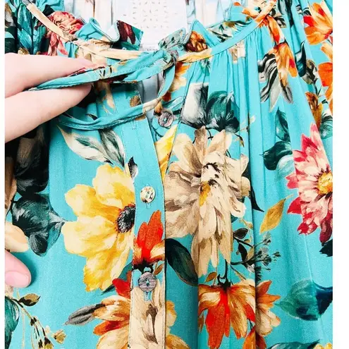 Johnny Was Tulum Relaxed Floral Tiered Minidress