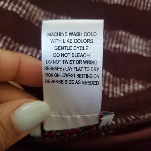 Three Pink Hearts Long Sleeve Striped Sweater Dress XL