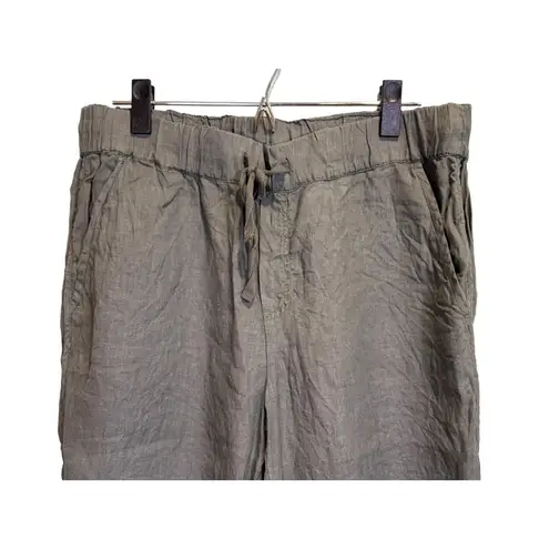 Caslon Womens Linen Pants Size M Light Sage Green Pull On Drawstring