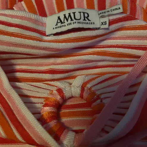 Amur Valena Halter Knit Dress in Sorbet Stripe NWOT