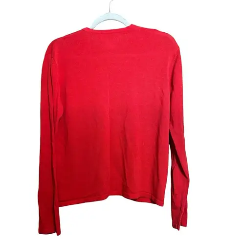 Carlisle  Cardigan Womens Extra Large XL Red Button Pockets Stretch Sweater