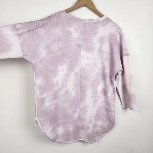 cupio  Tie Dye Top Bohemian Loungewear Purple Lilac Pullover Comfy Size L