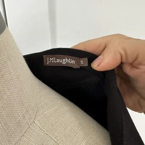 J. McLaughlin Black Tunic Shift Dress Pockets Size Small Stretch casual