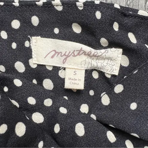 Mystree Class With Sass Tiered Midi Dress Black and White Polka Dot Sundress