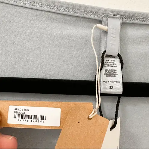 SKIMS NWT NEW VINTAGE SCOOP LONG SLEEVE T-SHIRT in Denim sz 3X