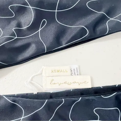 Revolve Lovewave Nadege One Piece Swimsuit in Black & White Swirl Size XS