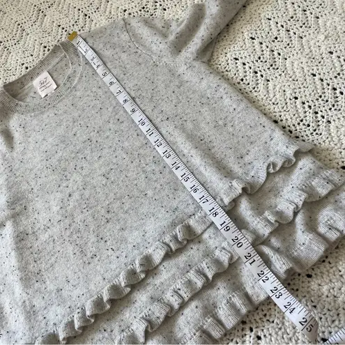 Cinq à Sept Cinq a Sept Adiella Ruffled Cashmere Knit Sweater Gray (XSmall)