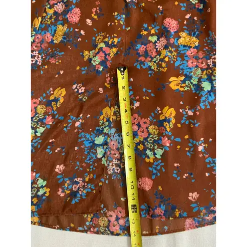 ZARA  NEW WOMAN MIDI‎ FLORAL PRINT DRESS WITH BOW V-NECK