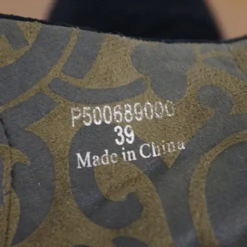 Fly London Black Suede Wedge Ankle Boots Size EU 39