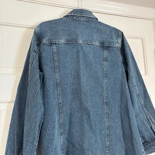 NorthStyle Classic Women's Denim Jean Jacket Size XL 100% Cotton Chore Coat Blue