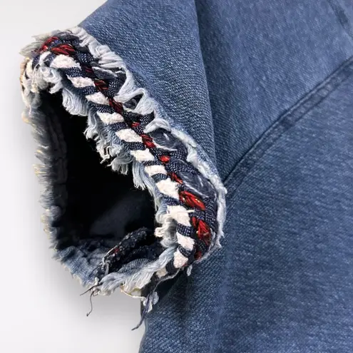 Max jeans Denim Sheath Mini Dress Small Summer Knit Work Party Preppy Boho Soft